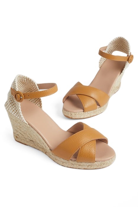 ANGELE - ESPADRILLE WEDGE TAN 3
