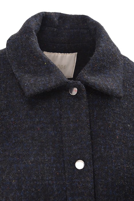 BLACK MARL SCUBA FABRIC COAT BLACK 6