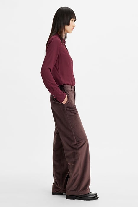 BAGGY WIDE-LEG & FLARED JEANS PANT BROWN 4