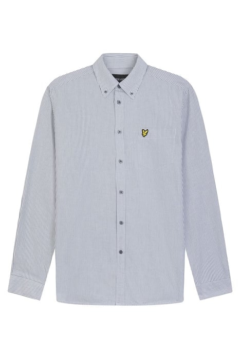 STRIPE OXFORD SHIRT GUN METAL / WHITE 4