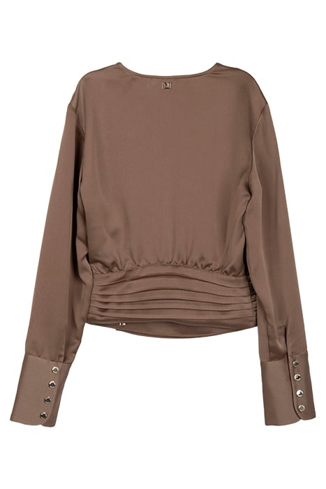 MARCIANO BY GUESS MICHELLE TOP TRUFFLE DUST BLOUSE MULTI 2