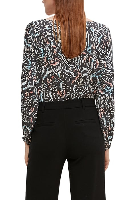 COMMA BLOUSES GREY/BLACK 2