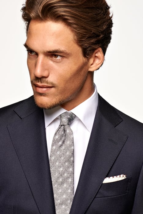 NAVY STRIPED TAILORED FIT LAZIO BLAZER 3