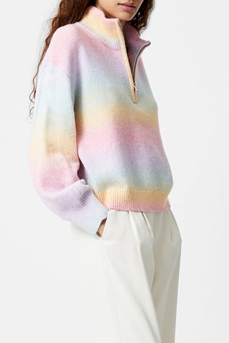 BABYSOFT SPACE DYE 1/2 ZIP PASTEL MULTI 3