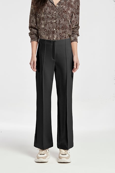 STRETCH PLAIN WAVE WATSON FLARED TROSUSERS BLACK 1