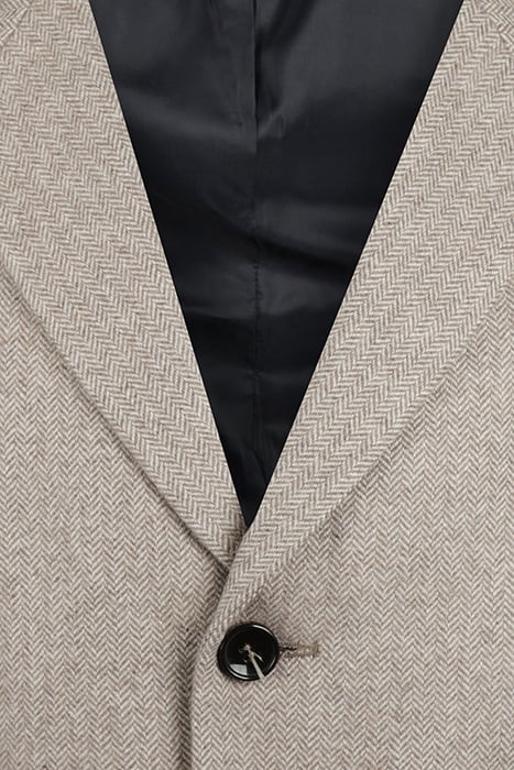 WOOL HERRINGBONE OVER COAT SAND 7