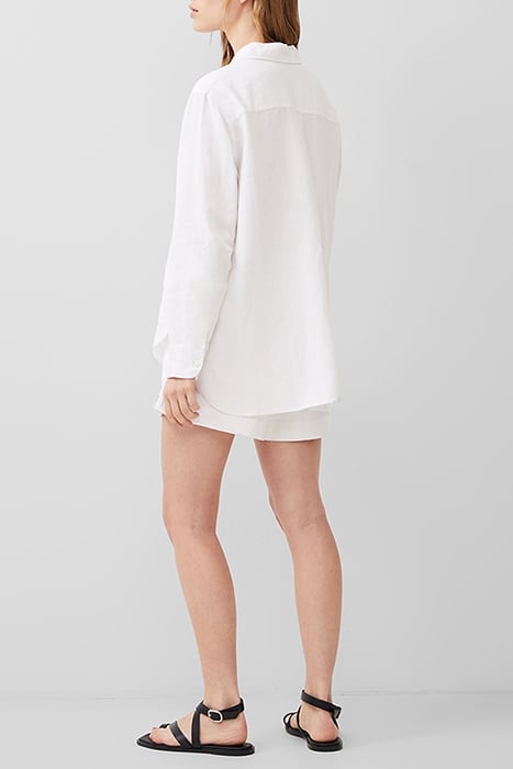 BIRDIE LINEN BOYFRIEND SHIRT WHITE 2