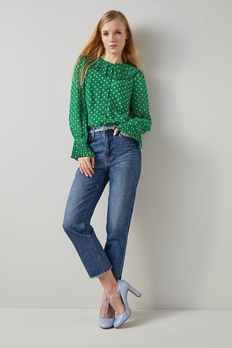 DITA - BUTTON-DOWN SHIRT GREEN/BLUE 5
