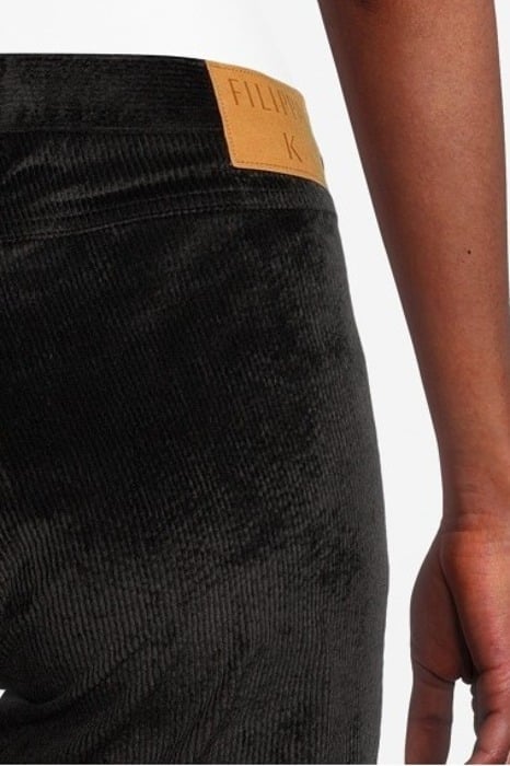 LOW WAIST CORDUROY TROUSERS BLACK 4