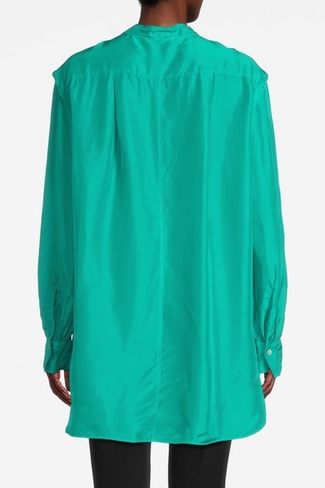 SILK HABOTAY OVERSIZED SHIRT SEAFOAM 2
