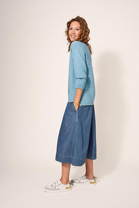CHARLOTTE DENIM MIDI SKIRT MID DENIM 3