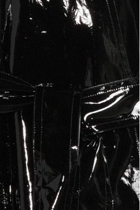 COATED WRAP COAT BLACK 5