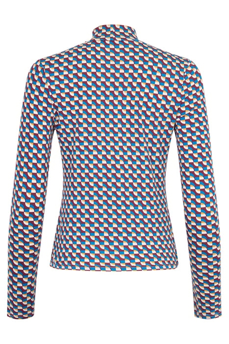 LS MOCK NECK TEE MICRO GEO 2