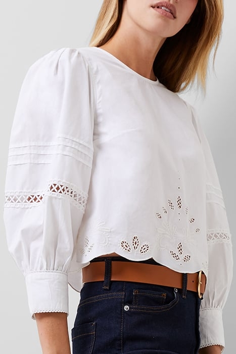ALISSA COTTON BROIDERIE TOP WHITE 3