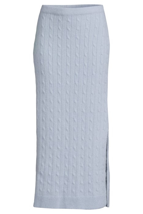 BRAIDED MOHAIR KNIT MIDI SKIRT ICE BLUE 3