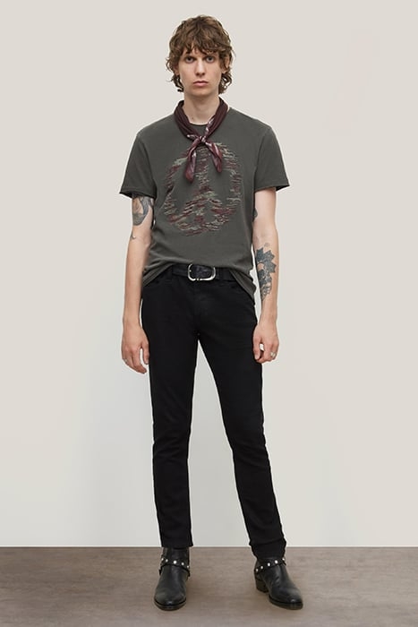 SS RAW EDGE TEE - DISTORTED PEACE BLACK 3