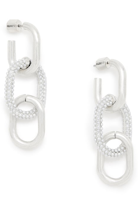 CYDNEY CHAIN EARNGS WARM SILVER/WHITE 1