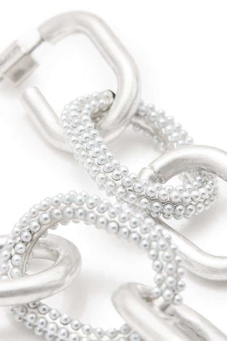 CYDNEY CHAIN EARNGS WARM SILVER/WHITE 3