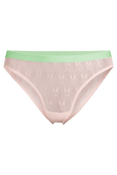 SENZA PAROLE 2 SLIP PIZZO INDEMAGLIATO JACQUARD C/LOGO PINK/ 3