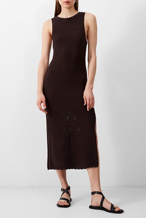 MOMO NELLIS CROCHET DRESS BROWN 1