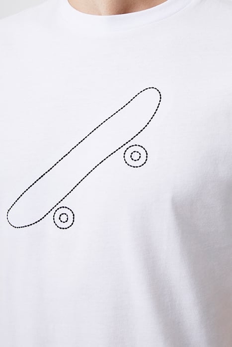 SKATEBOARD EMBROIDERY WHITE 6