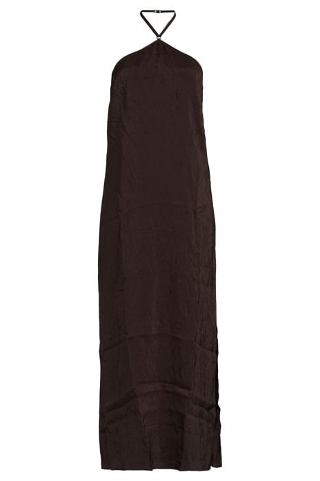 DEEP BACK CRINKLE DRESS DARK CHOCO 3