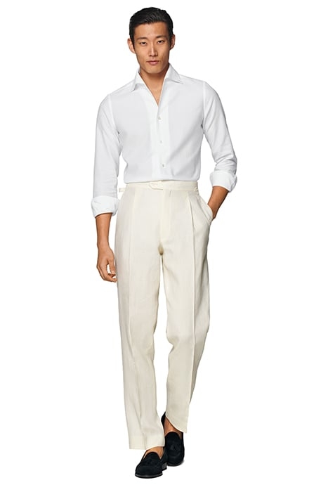 WHITE ONE PIECE COLLAR EXTRA SLIM FIT SHIRT WHITE 3