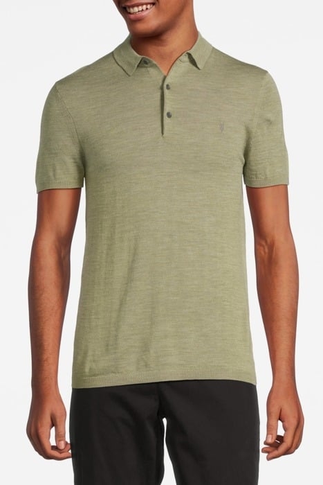 MODE MERINO SS POLO HERB GREEN 1