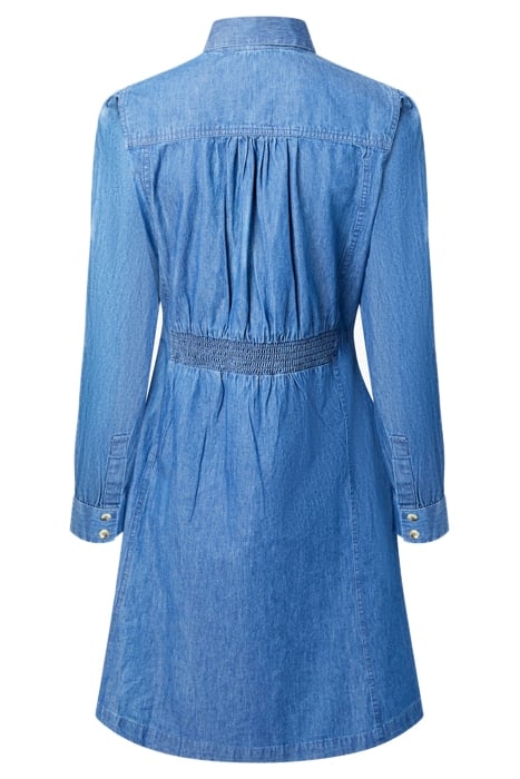 CHAMBRAY BTN-THRU DRESS LS K MARINE 2