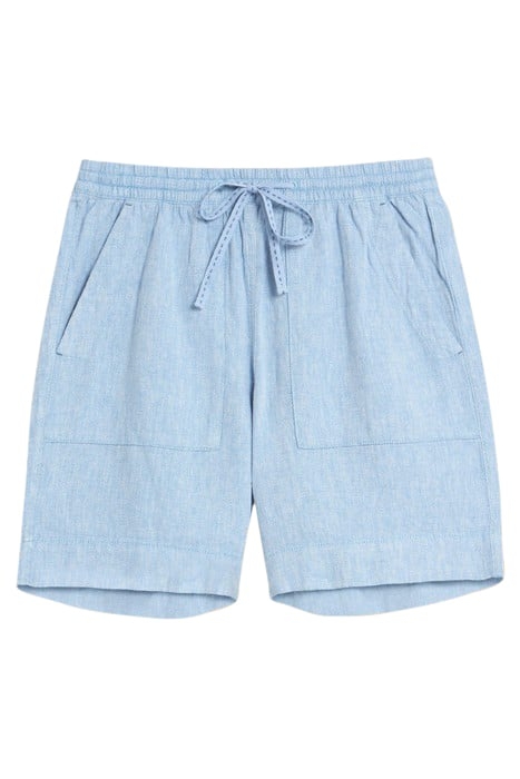ELLE LINEN BLEND SHORT CHAMBRAY BLUE 1
