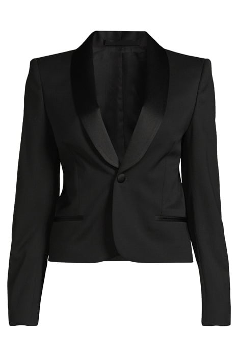 CROPPED TUXEDO BLAZER BLACK 3