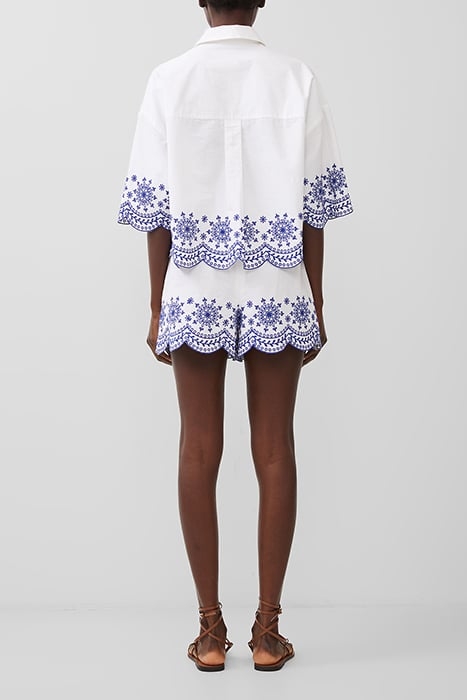 ALISSA COTTON EMBROIDERED SHOR WHITE 2