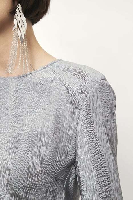 ARONÉ BELTED MINI DRESS GREY CLOUD 4