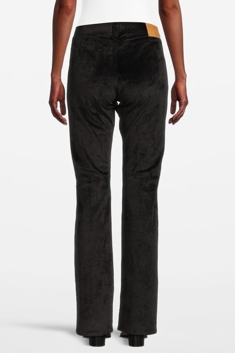 LOW WAIST CORDUROY TROUSERS BLACK 2
