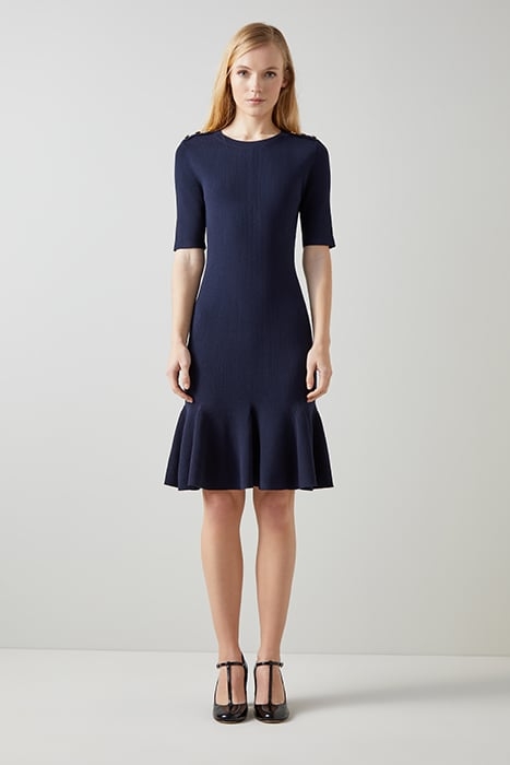 DR ANNMARIE KNIT DRESS NAVY 1