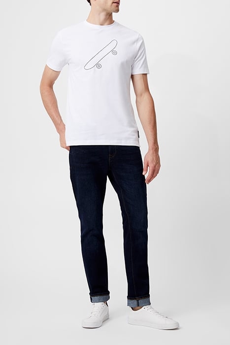 SKATEBOARD EMBROIDERY WHITE 1