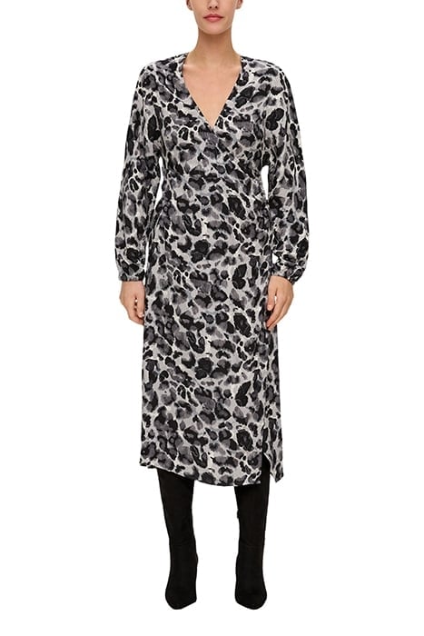 S.OLIVER DRESSES WHITE BLACK ALLOVER PRINT 1