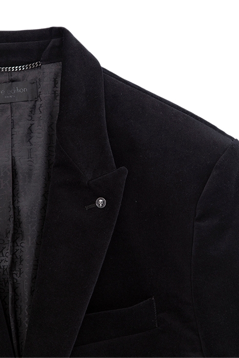 BLACK VELVET SUIT JACKET BLACK 2