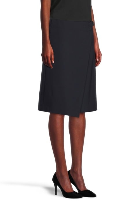 A-LINE WRAP SKIRT NAVY 5
