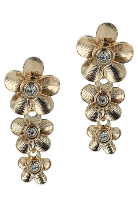 DELICATE FLOWER EARRINGS GOLD, CRYSTAL 1