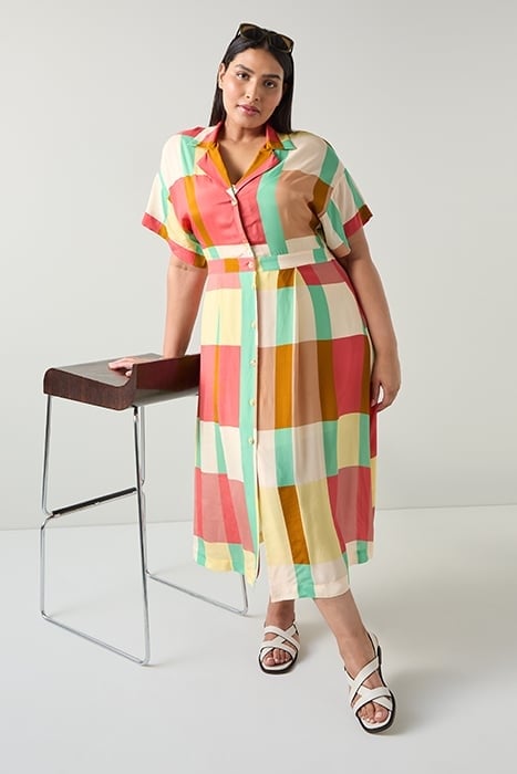IZZY BLOCK SHIRT DRESS MULTICOLOR 3