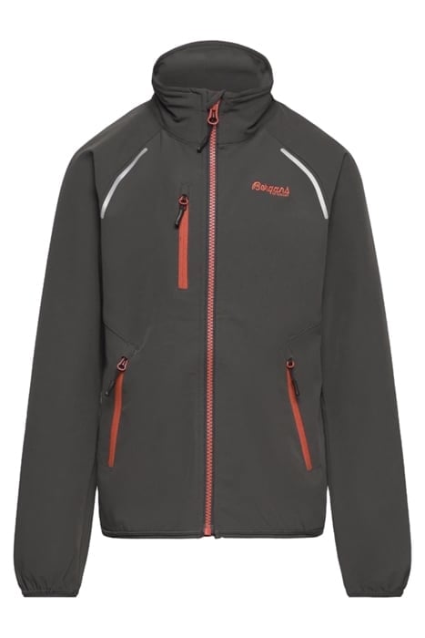 SJOA LIGHT SOFTSHELL YOUTH GIRL SOLID CHARCOAL 1