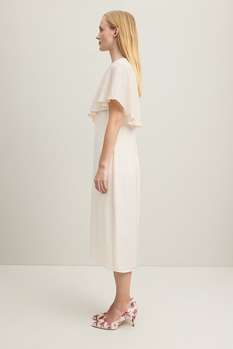 SADIE CREPE MIDI DRESS IVORY 3