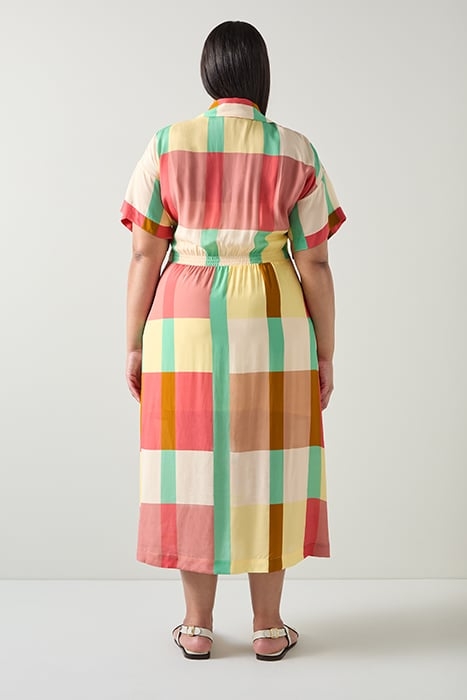 IZZY BLOCK SHIRT DRESS MULTICOLOR 2