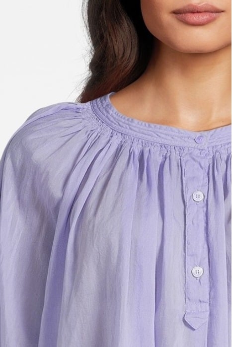 COTTON SILK VOILE LONG SLEEVES BOHEMIAN SHIRT GLICINE 4