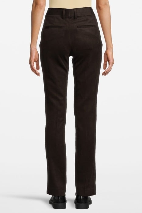 SLIM MOLESKIN TROUSERS DARK CHOCO 2