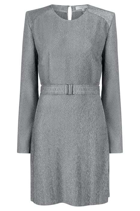ARONÉ BELTED MINI DRESS GREY CLOUD 3