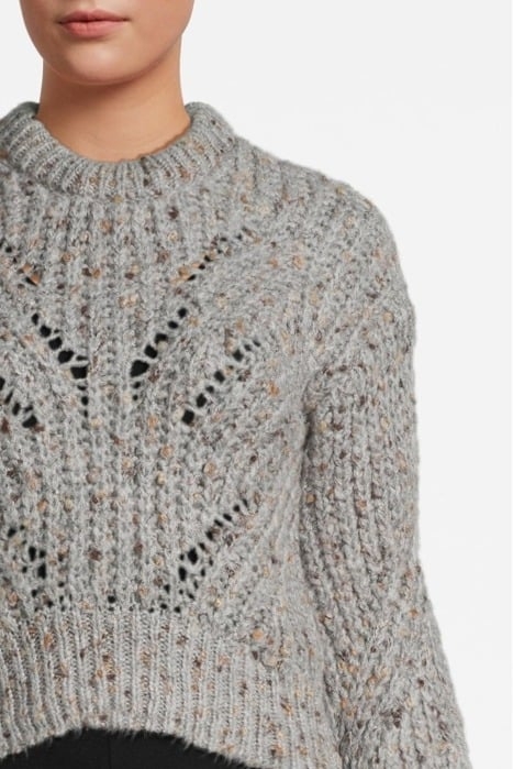 SHORT LIGHT GREY NEPS SWEATER 4