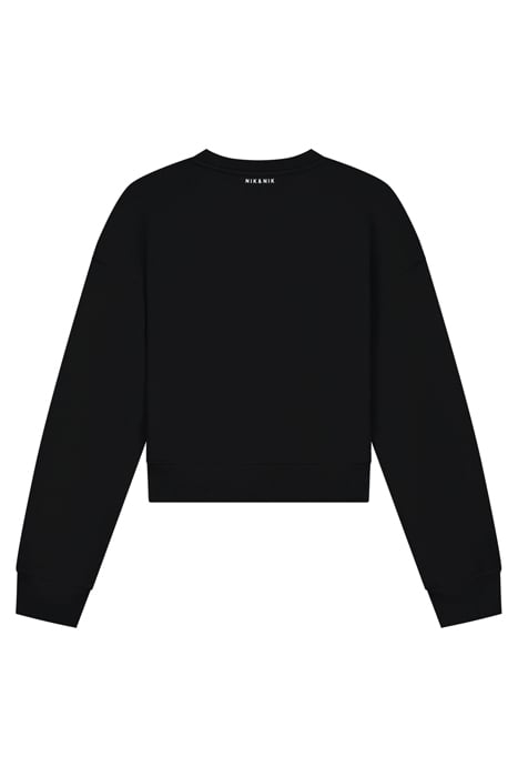 CROPPED LOGO SWEATSHIRT BLACK 2