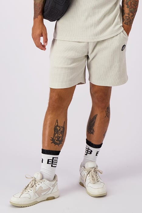 MONOGRAM WAFFLE SHORTS GREY 1